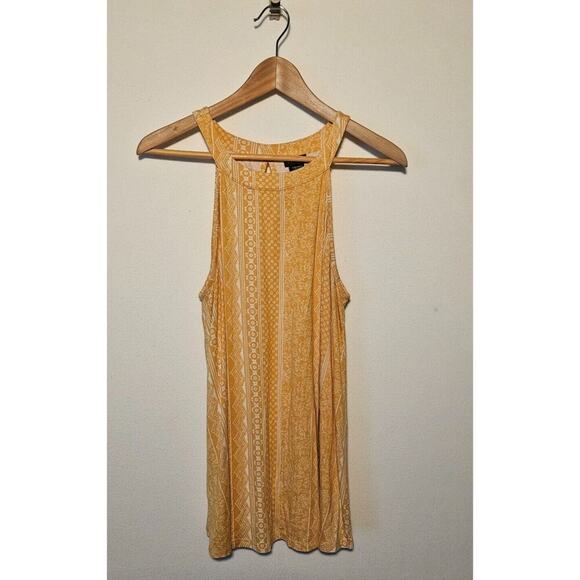 Torrid Womens size 0X Butter Yellow Paisley Trapeze Bandana Print Tank Western - Picture 2 of 5